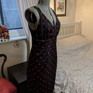 Black Polkadot Cocktail Dress